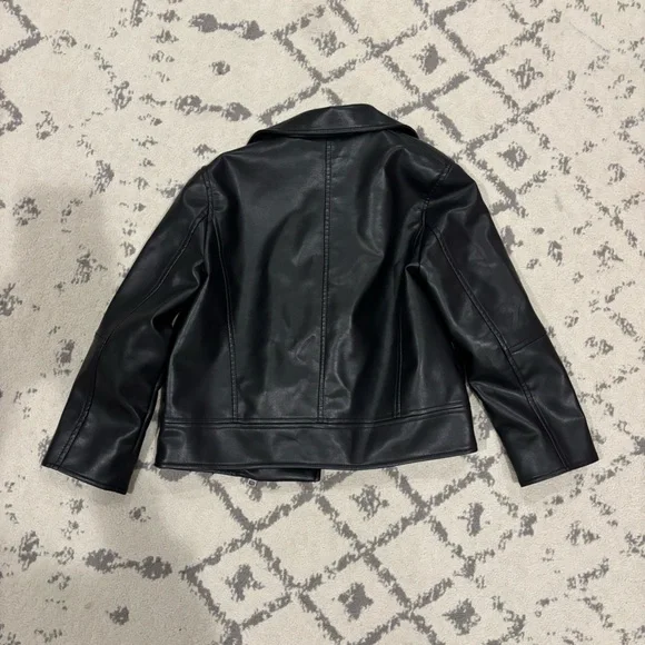 Zara Kid’s Faux Leather Biker Jacket Sz. 8-9 - Picture 5 of 5
